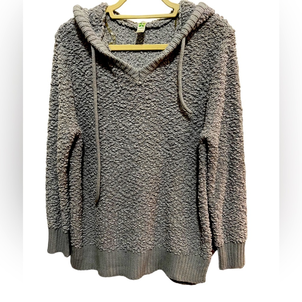 GreenTea - Boucle Hooded Sweater / sweatshirt - size Large - EUC - Picture 1 of 3